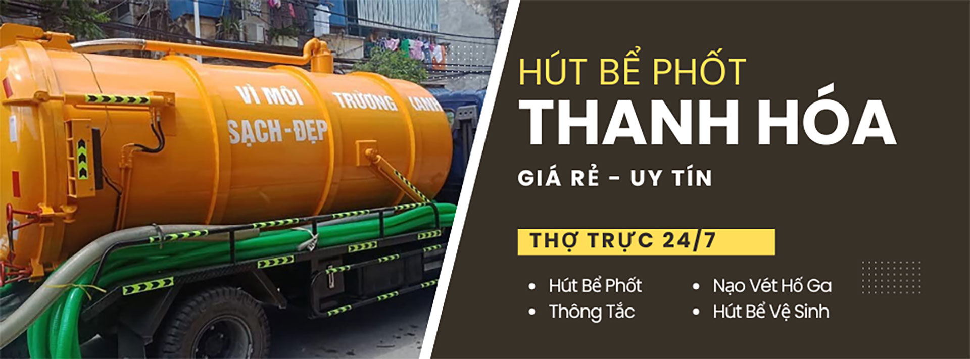 Dịch Vụ Hút Bể Phốt Trọn Gói Uy Tín – Giá Rẻ – Nhanh Chóng Tại Thanh Hóa